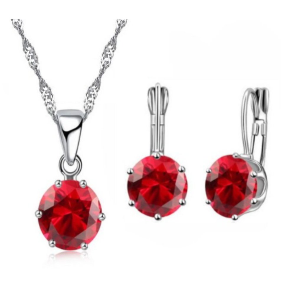 🌟 925 Sterling Silver Bundle Necklace Earrings Drop Cute Top